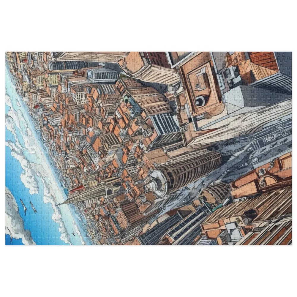 Aerial Cityscape Illustration | Jigsaw Puzzle (252/520 pieces)