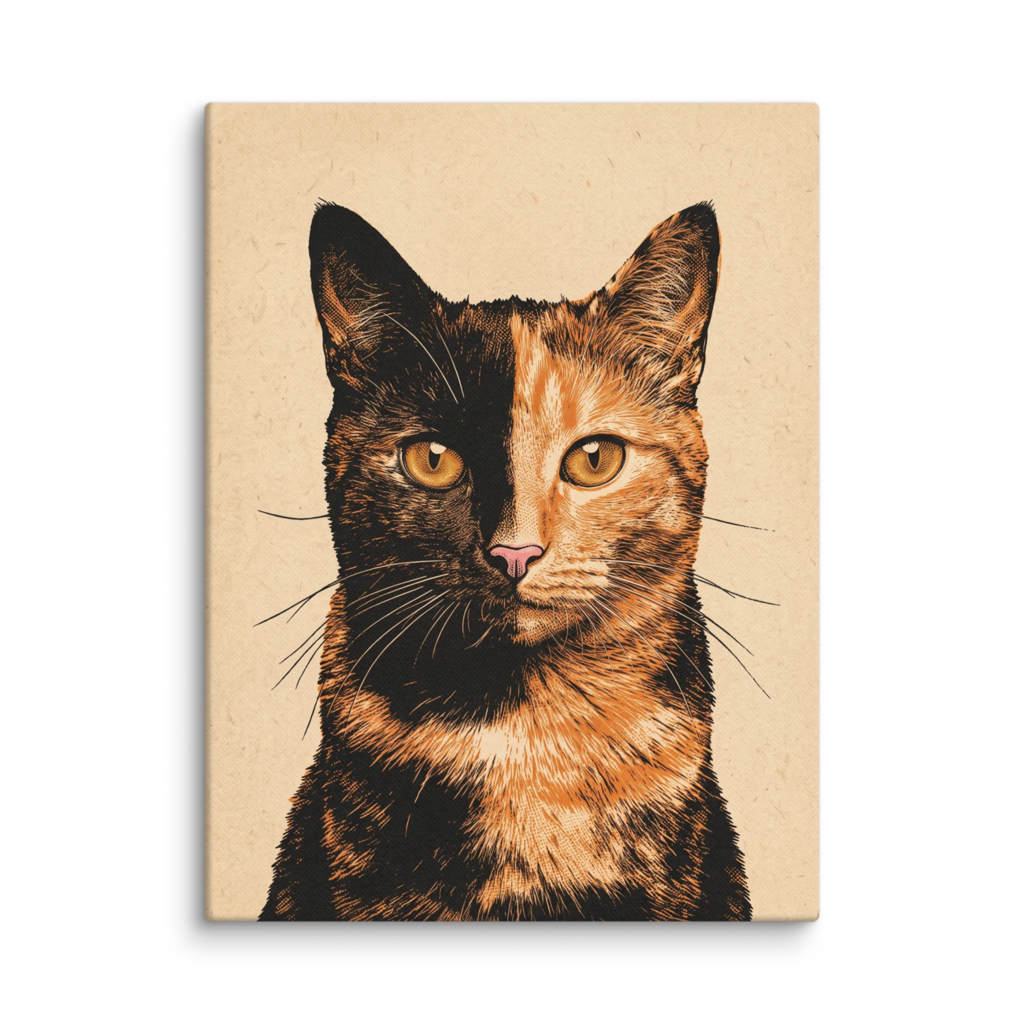Pet Portrait — Crimson Blockprint