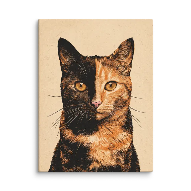 Pet Portrait — Crimson Blockprint