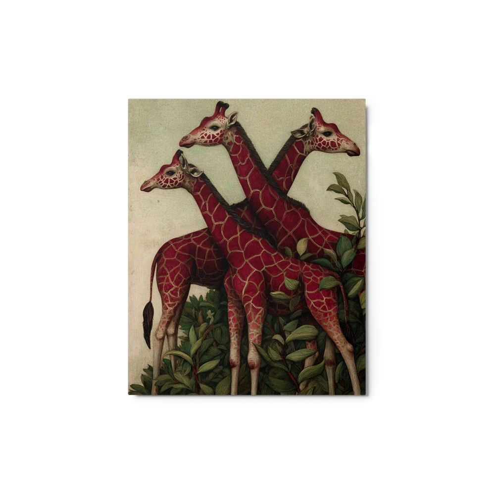 Red Giraffes | Art Print
