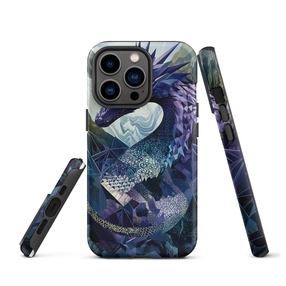 Low Poly Dragon in Mountain Landscape | Phone Case