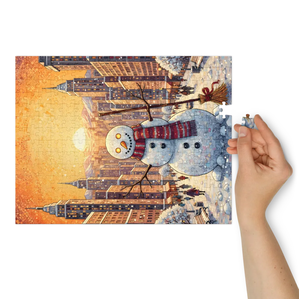 Golden City Snowman | Jigsaw Puzzles
