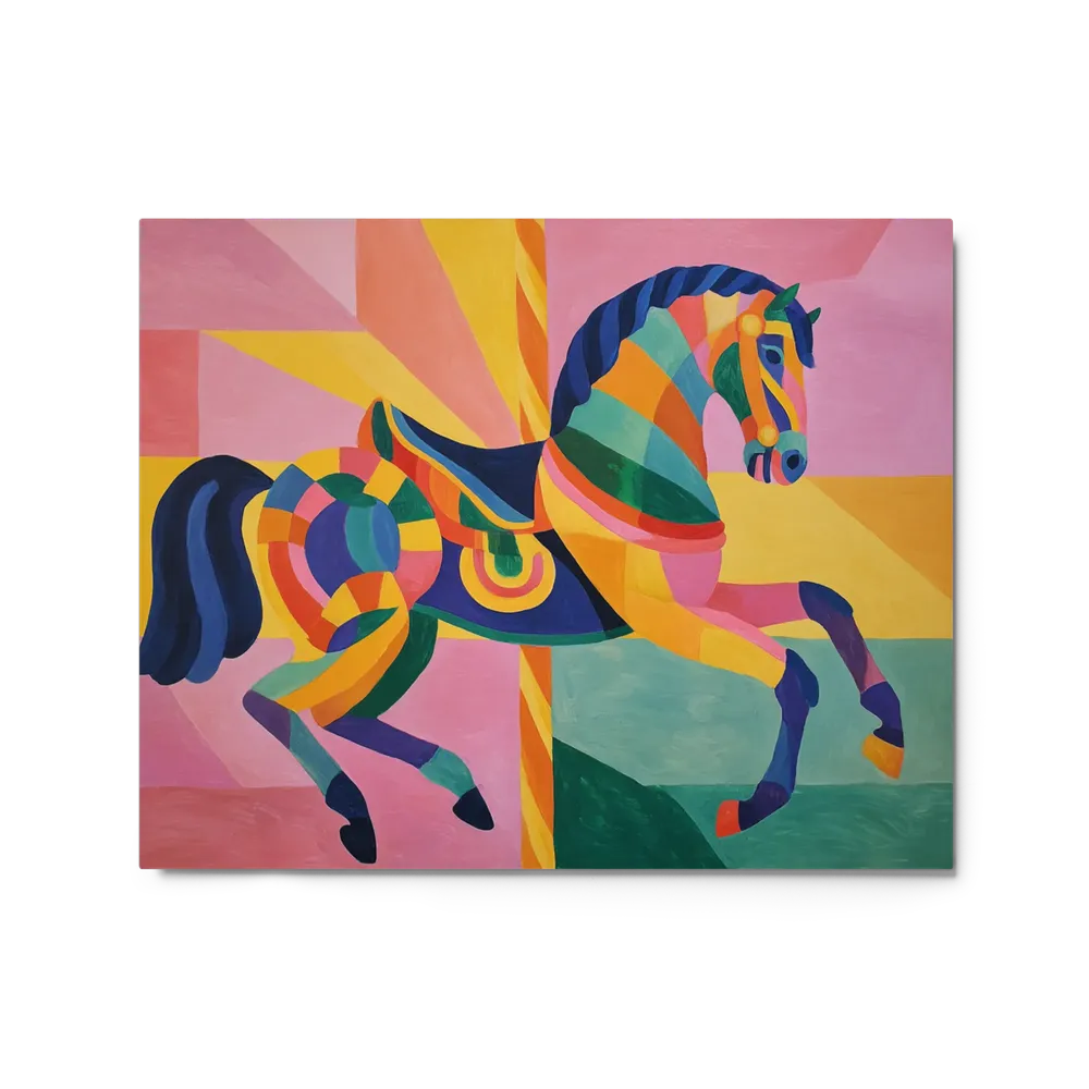 Prismatic Carousel Horse | Art Print