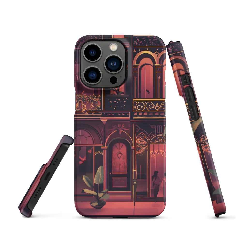 Urban Scene with Decorative Buildings | Phone Case