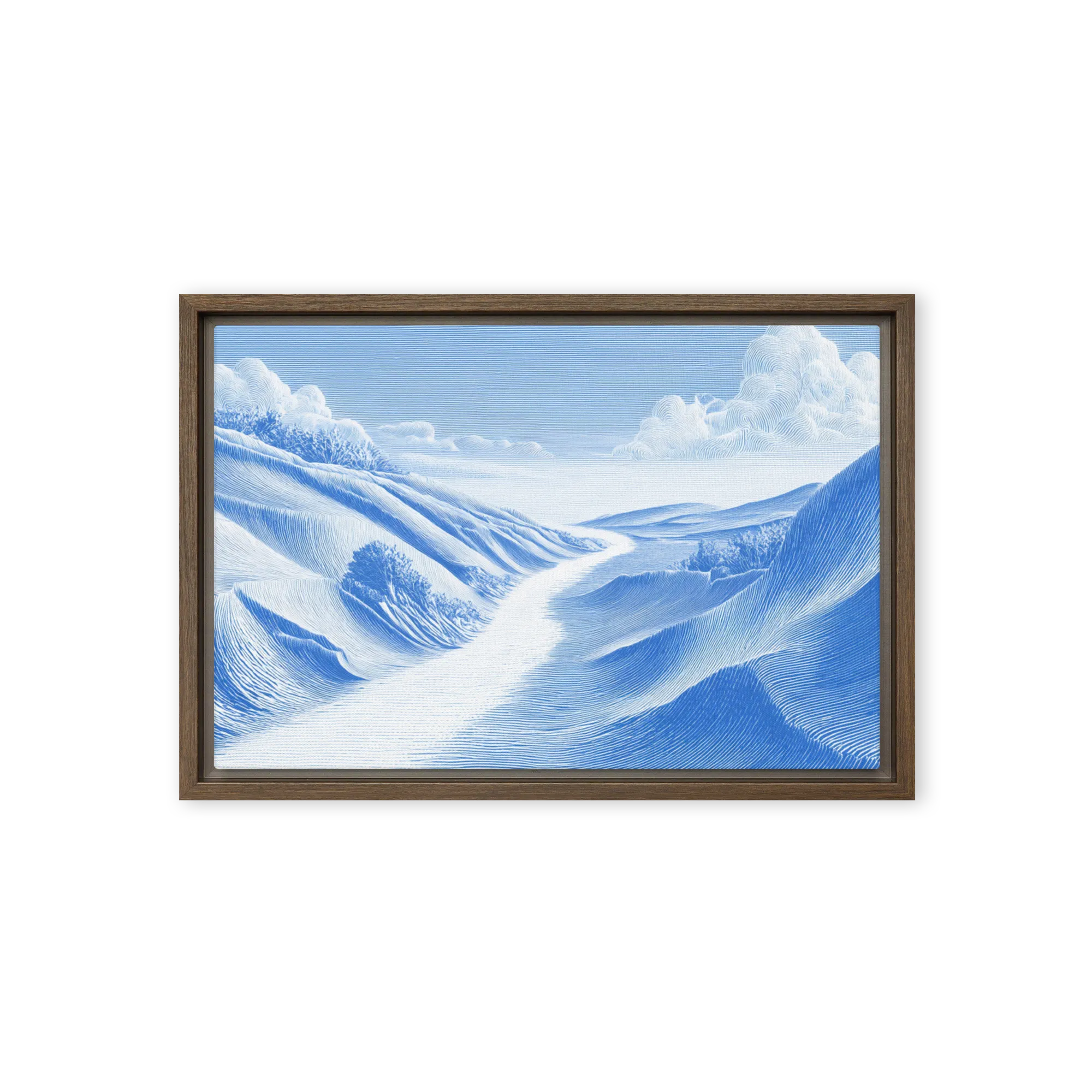 Azure Valley Engraving | Art Print