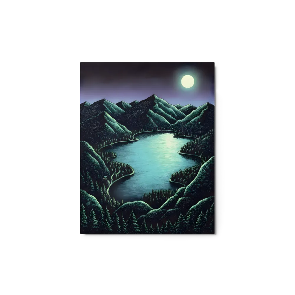 Moonlit Alpine Lake Nocturne