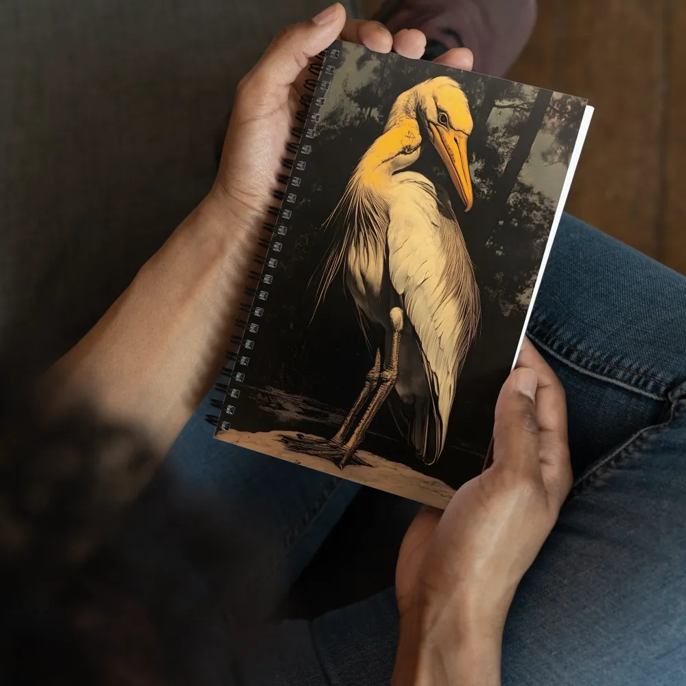 The Watchful Egret 
 Spiral Notebook | 140 pages