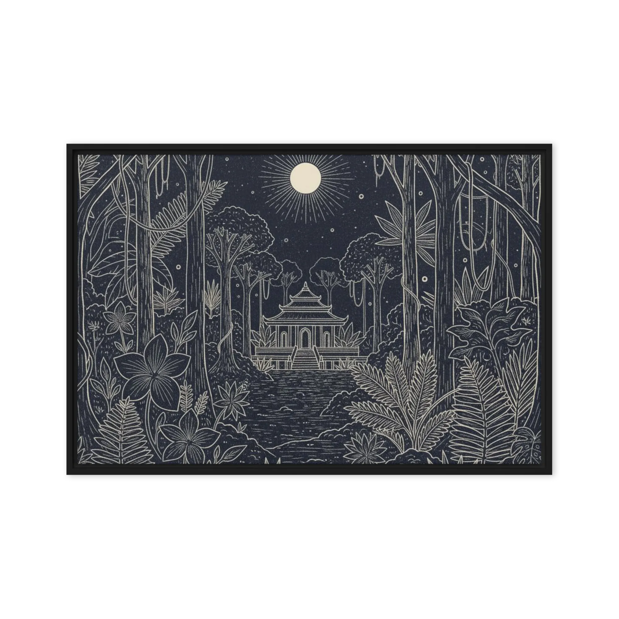Midnight Sanctuary 
 Poster with Red oak Frame | 20″x 30″
