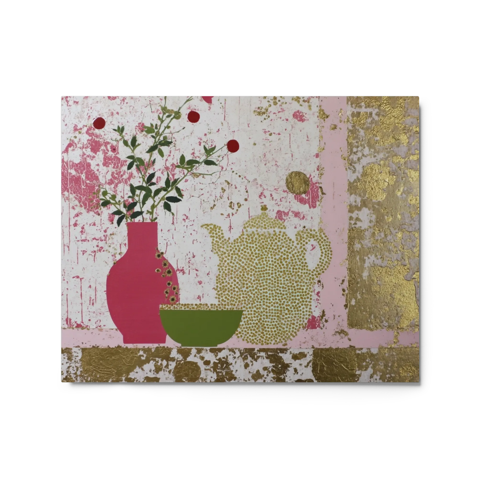 Pink Vase and Polka Dot Teapot