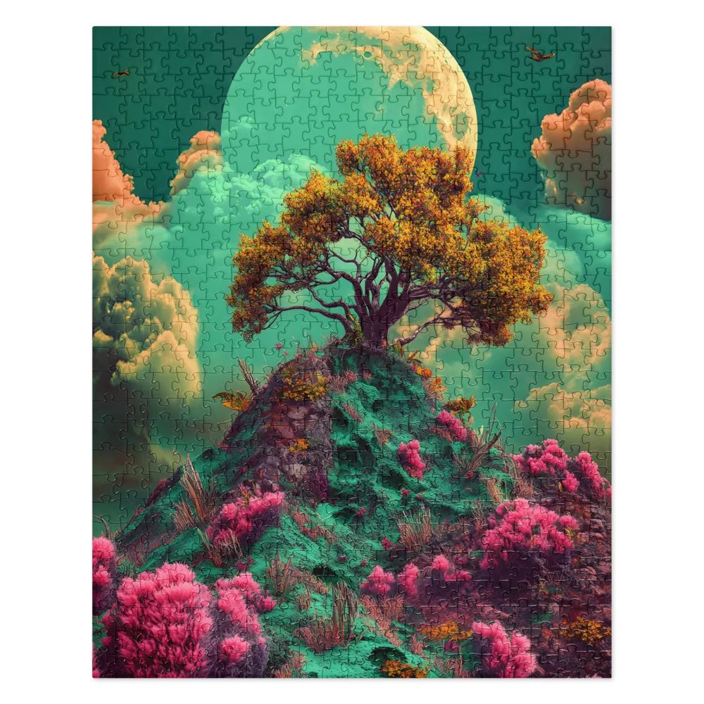 Lunar Bloomscape 
 Jigsaw Puzzle in Tin Box
