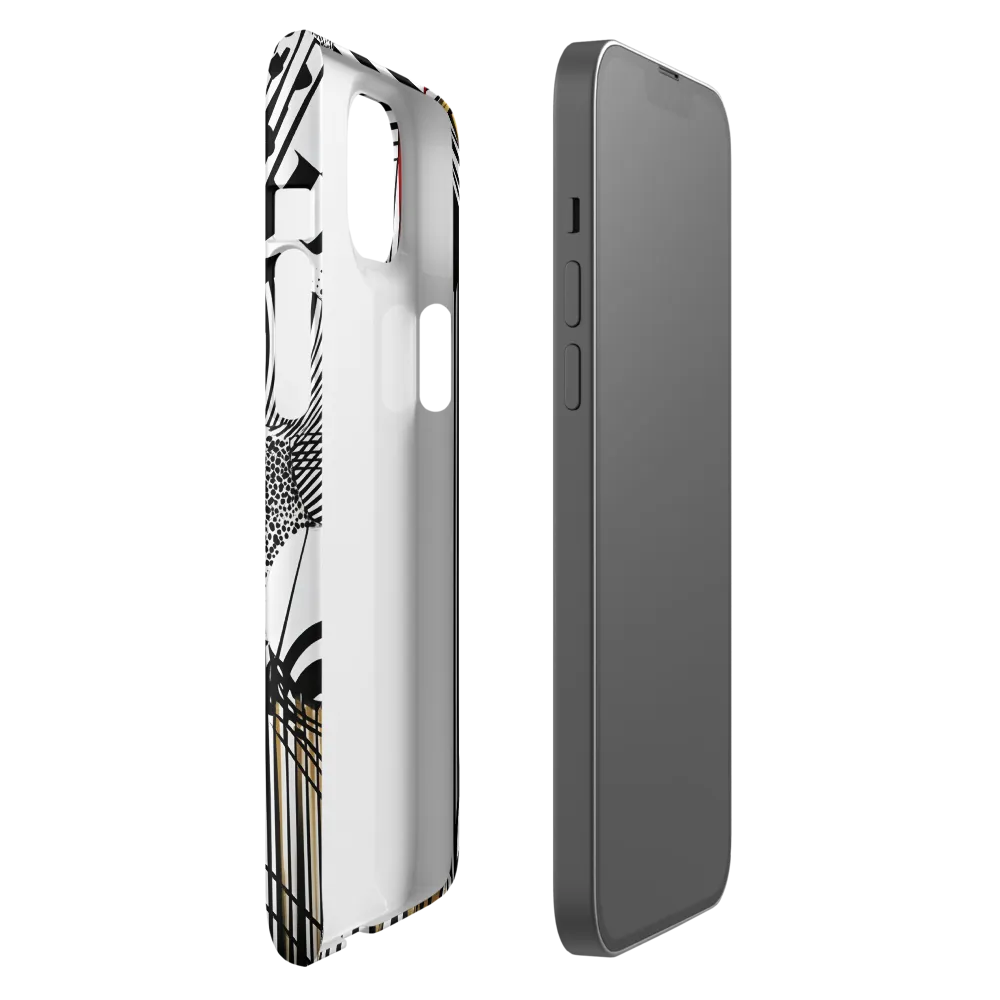 Abstract Black and White Geometric Composition