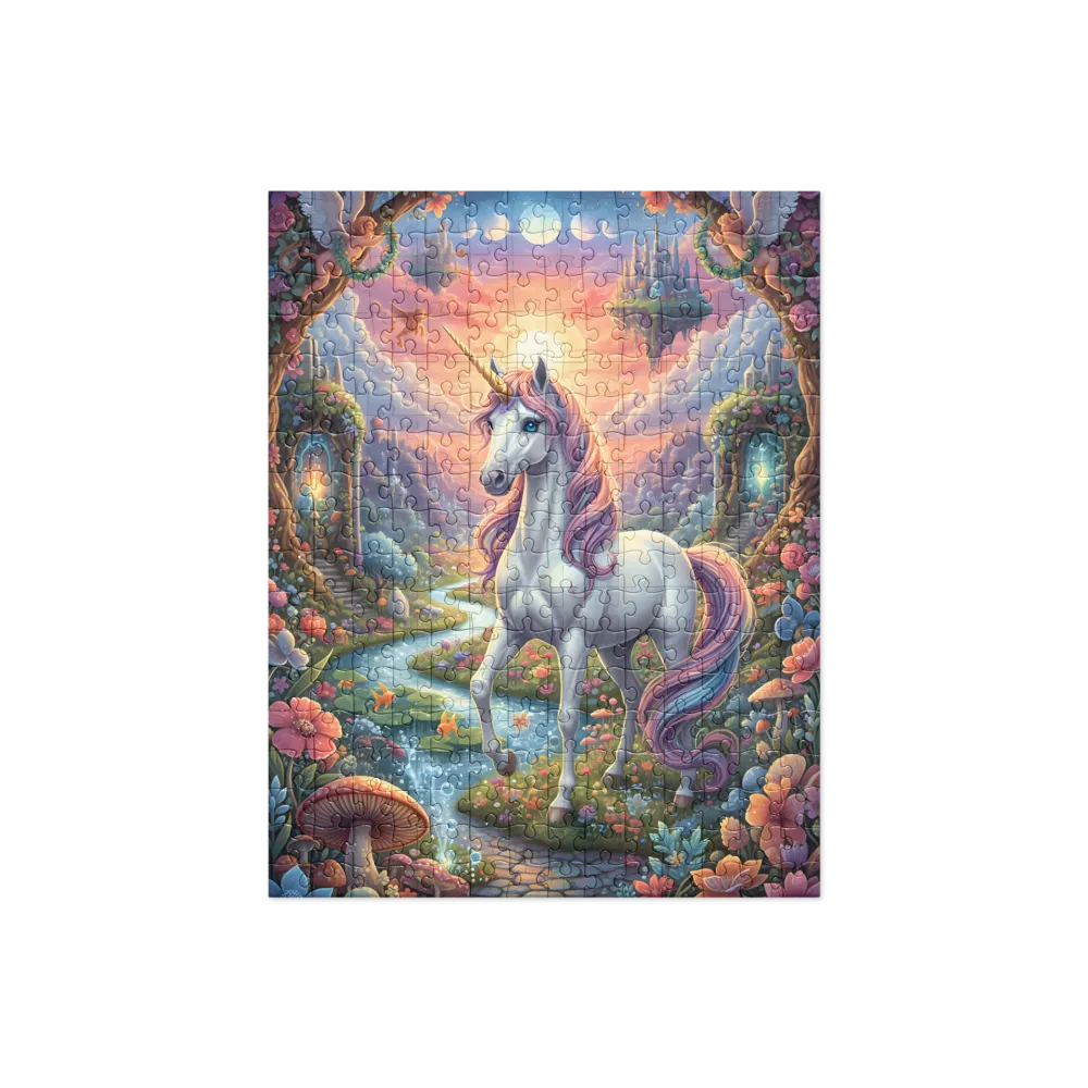 Enchanted Unicorn 
 Jigsaw Puzzle in Tin Box