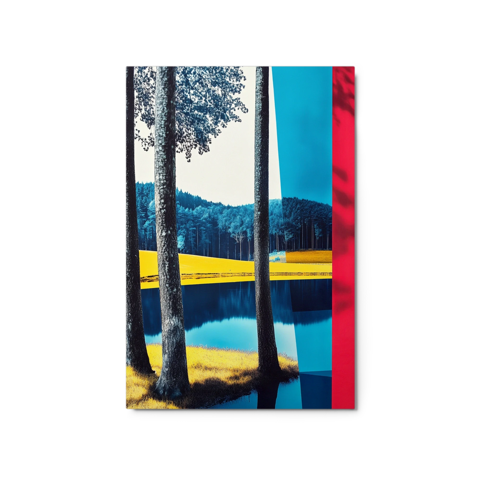 Surreal Landscape with Trees and Water
