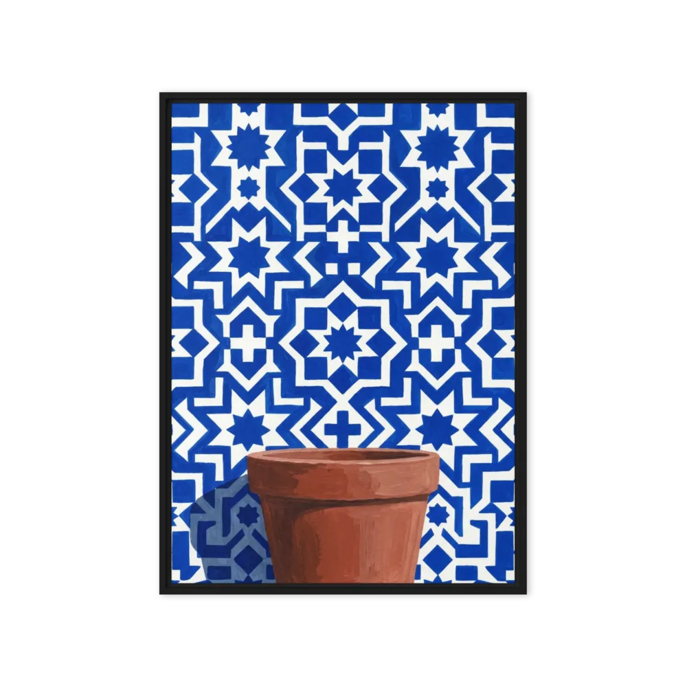 Mediterranean Clay Pot 
 Poster with Red oak Frame | 20″x 30″