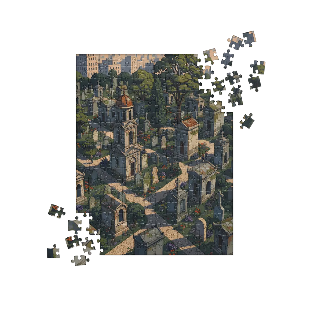 Urban Cemetery 
 Jigsaw Puzzle in Tin Box