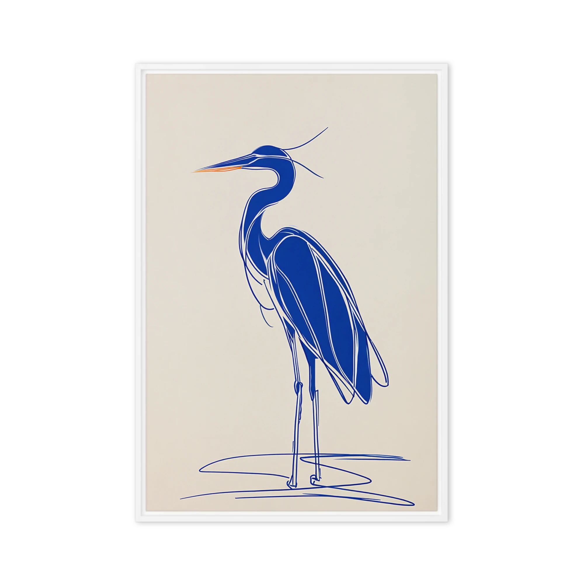 Blue Heron Line Art | Art Print