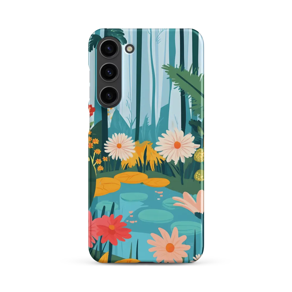 Serene Floral Landscape Illustration | Phone Case