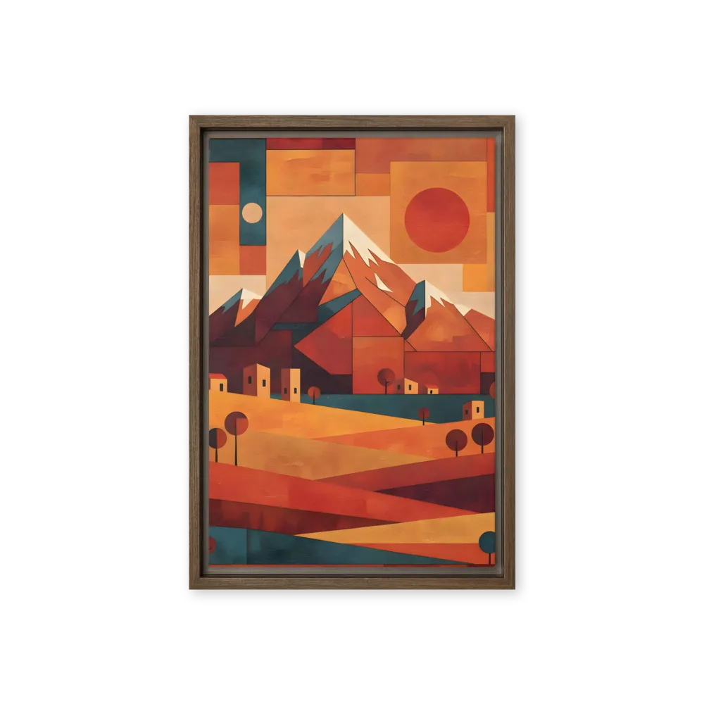 Orange Wall Art with a Geometric Edge — Warm & Graphic