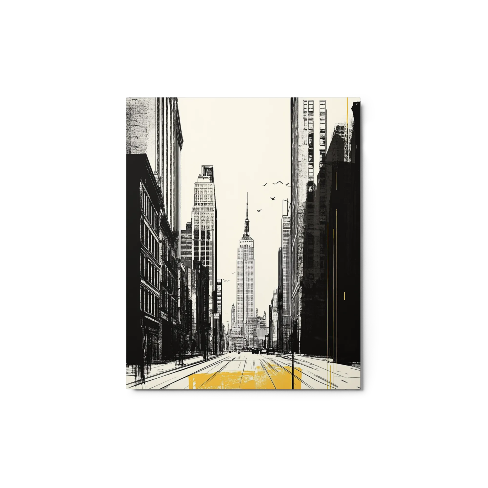 Minimalist Urban Cityscape with Empire State Building
