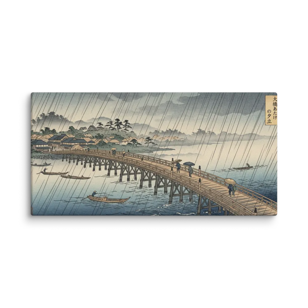 Sudden Shower Bridge 
 Canvas | 12″x 24″