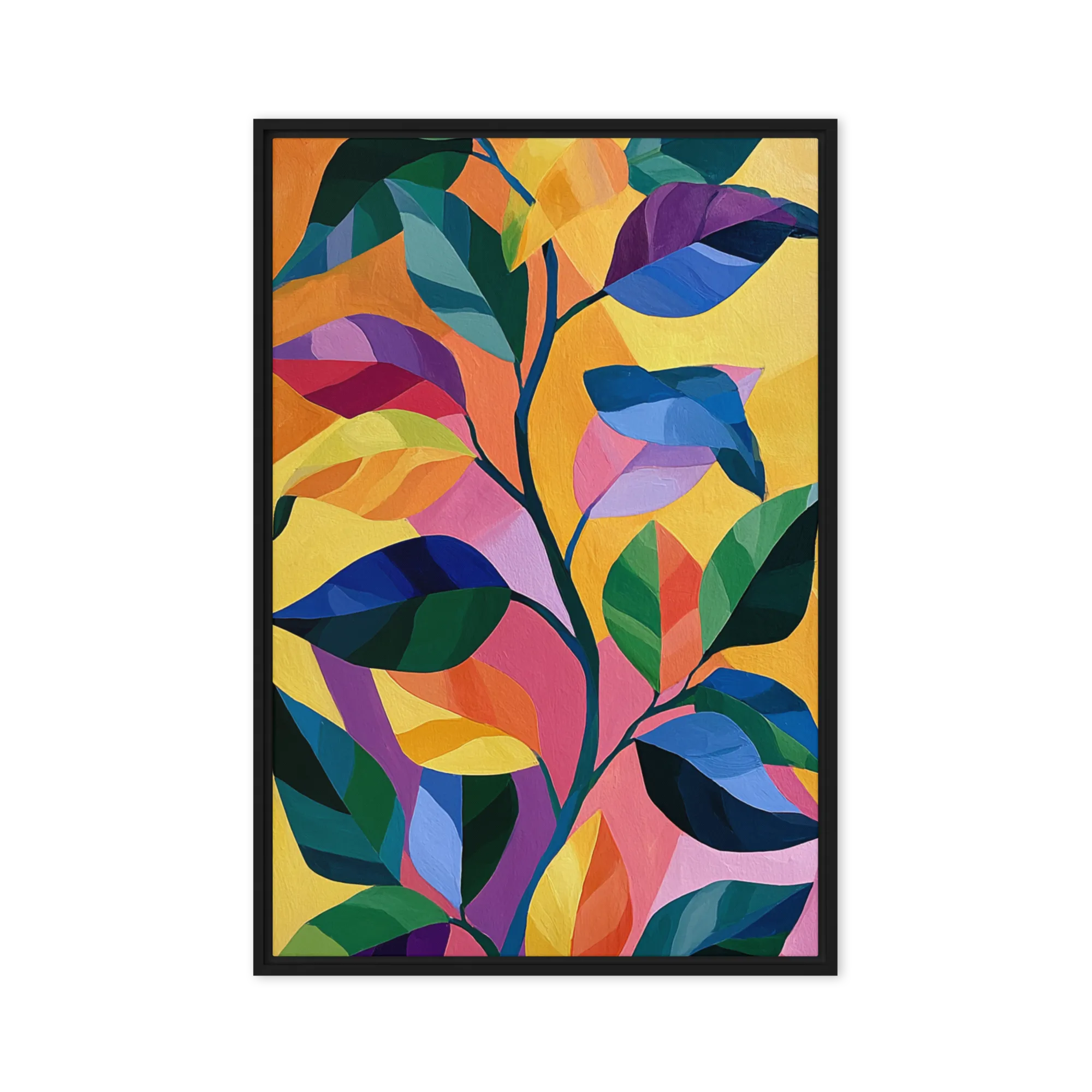 Fractured Mediterranean landscapes in cobalt — Faceted gouache blocks