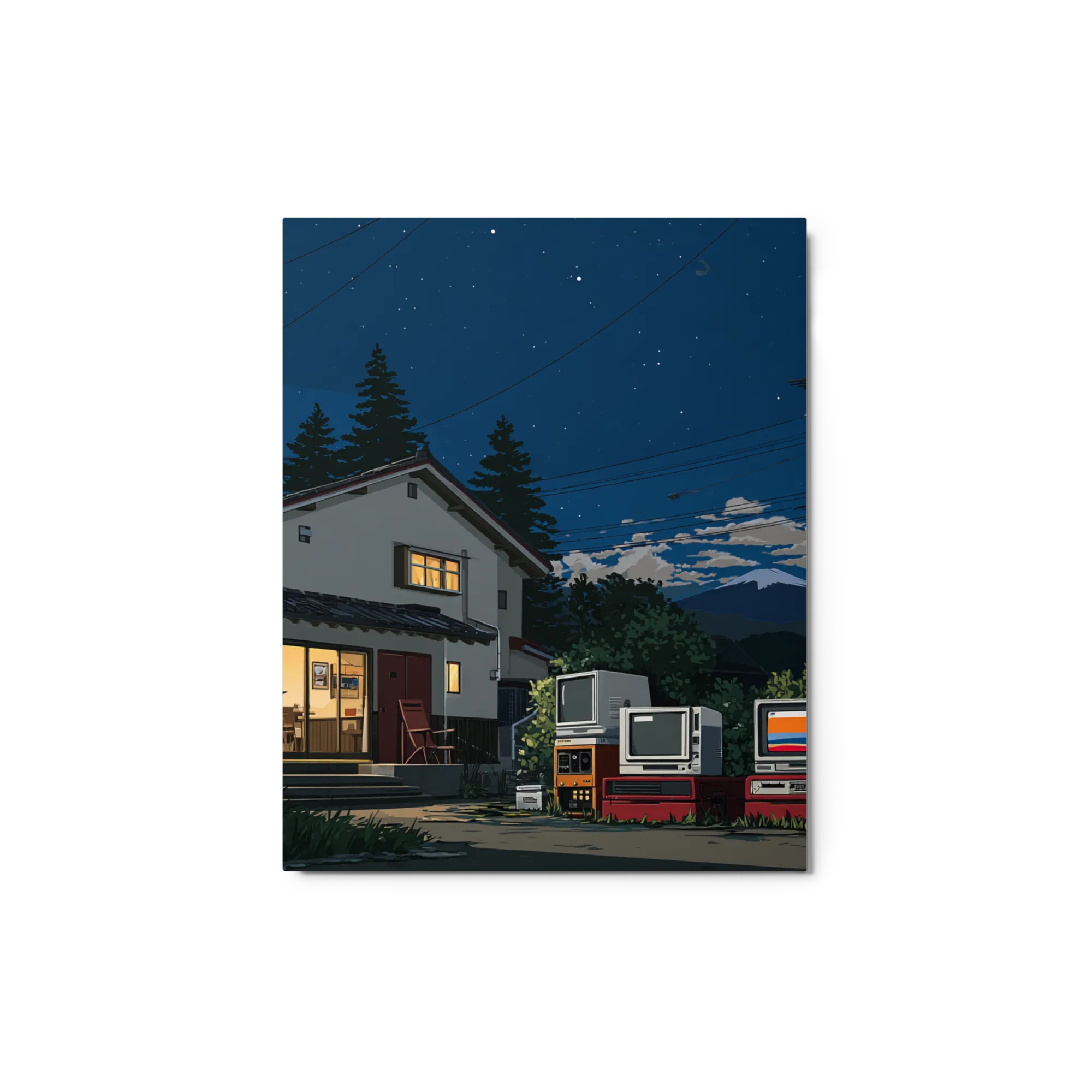 Rural Nightscape and Retro Tech