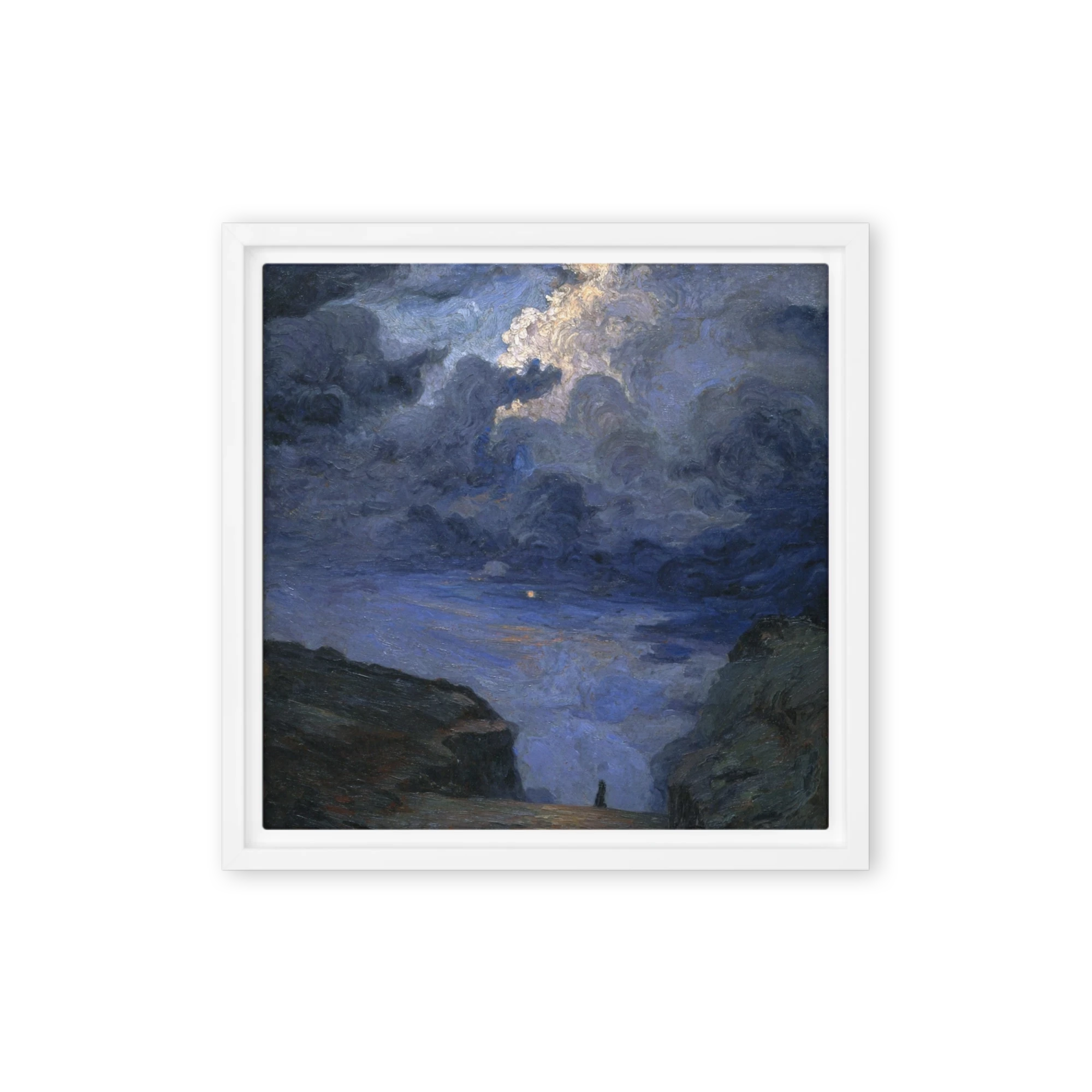 Solitude Under Swirling Clouds | Art Print