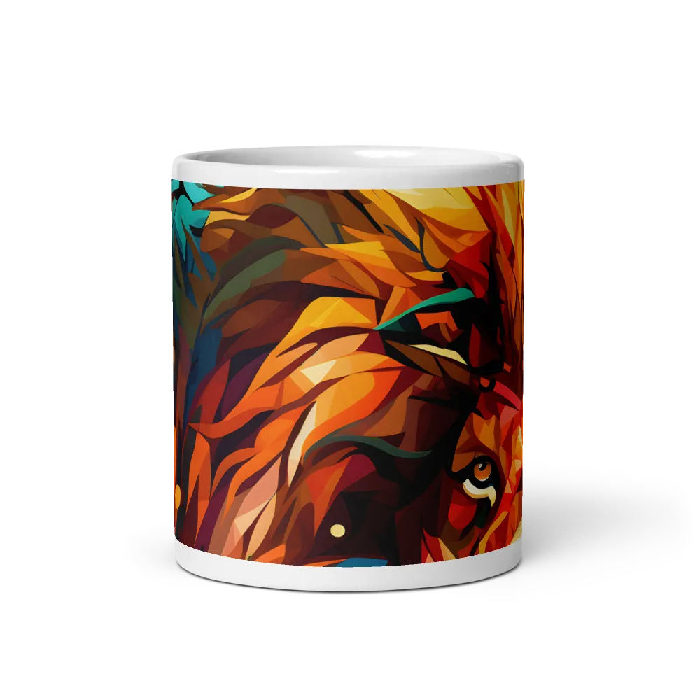 Majestic Gaze: The Polygonal Lion