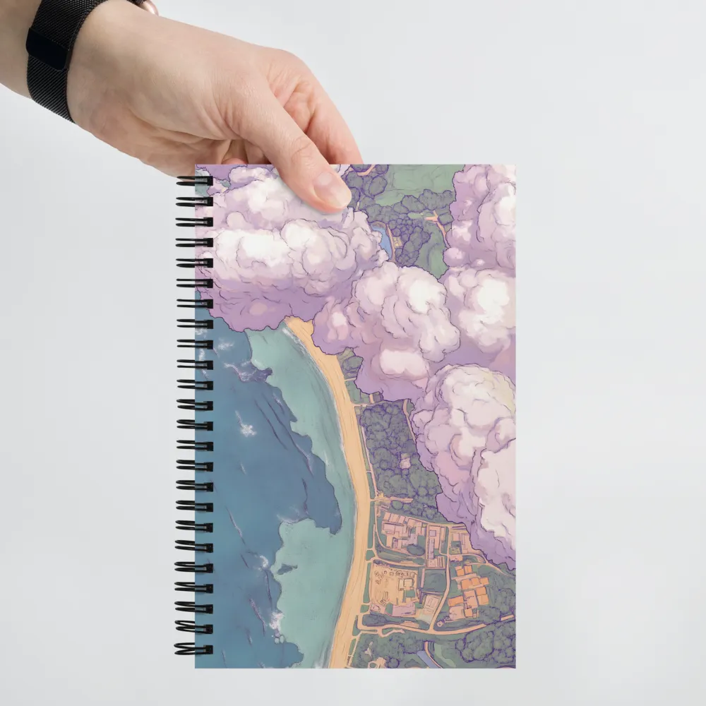Pastel Coastline Aerial 
 Spiral Notebook | 140 pages