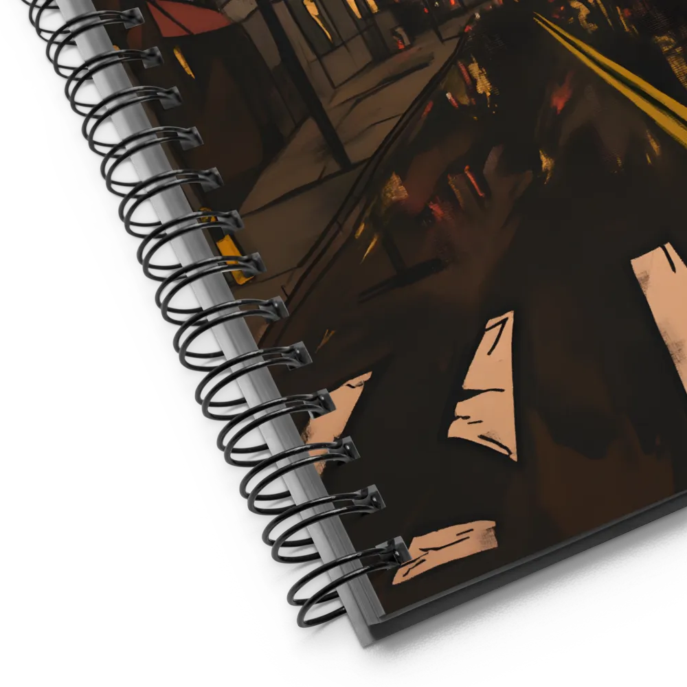 Urban Nocturne with Reflections 
 Spiral Notebook | 140 pages