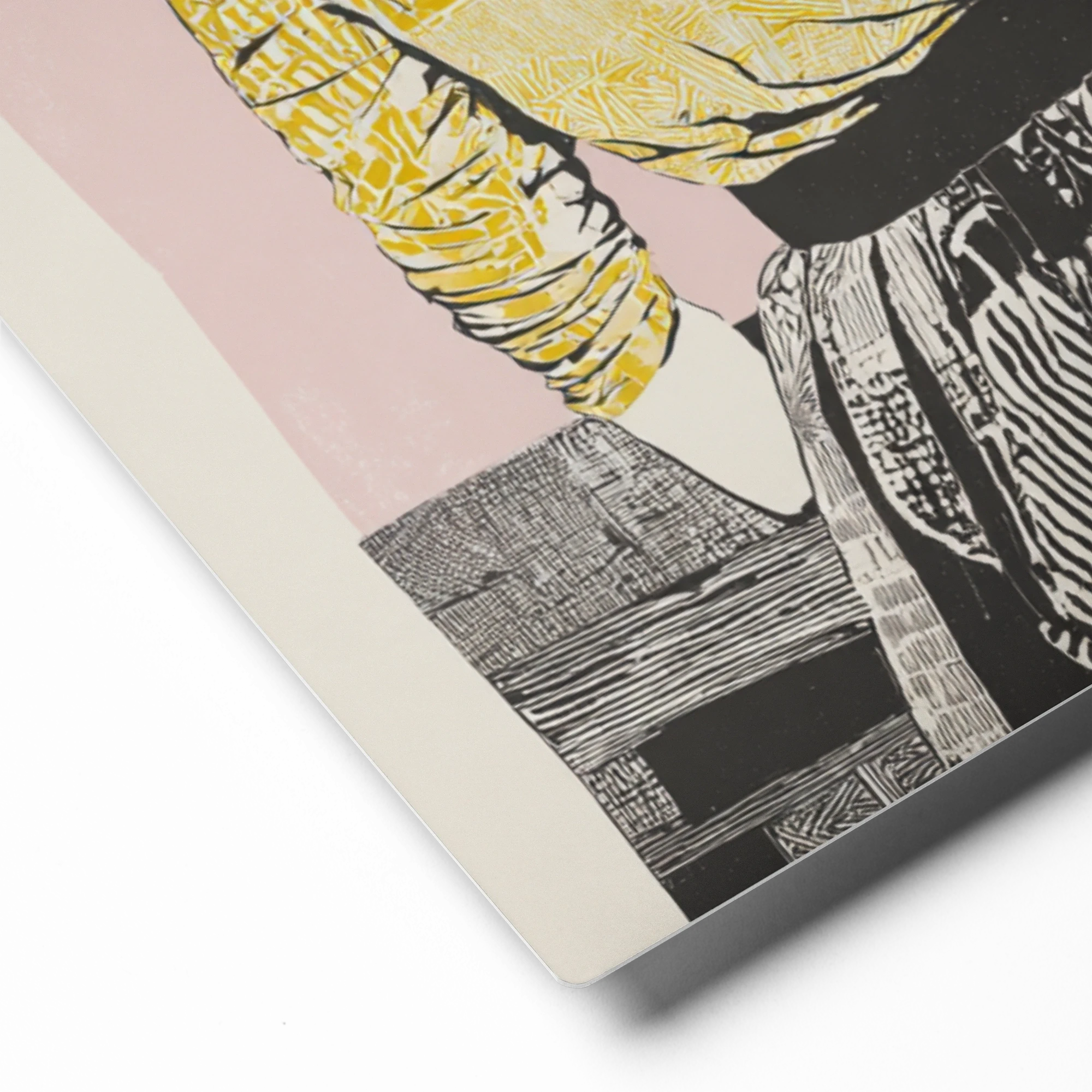 Woman in Yellow Patterned Top | Art Print