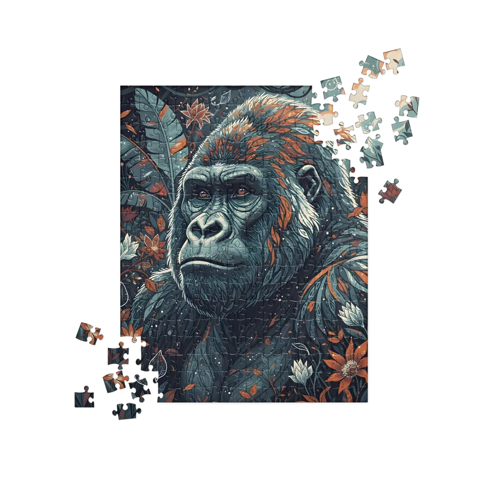 Gorilla in Bloom 
 Jigsaw Puzzle