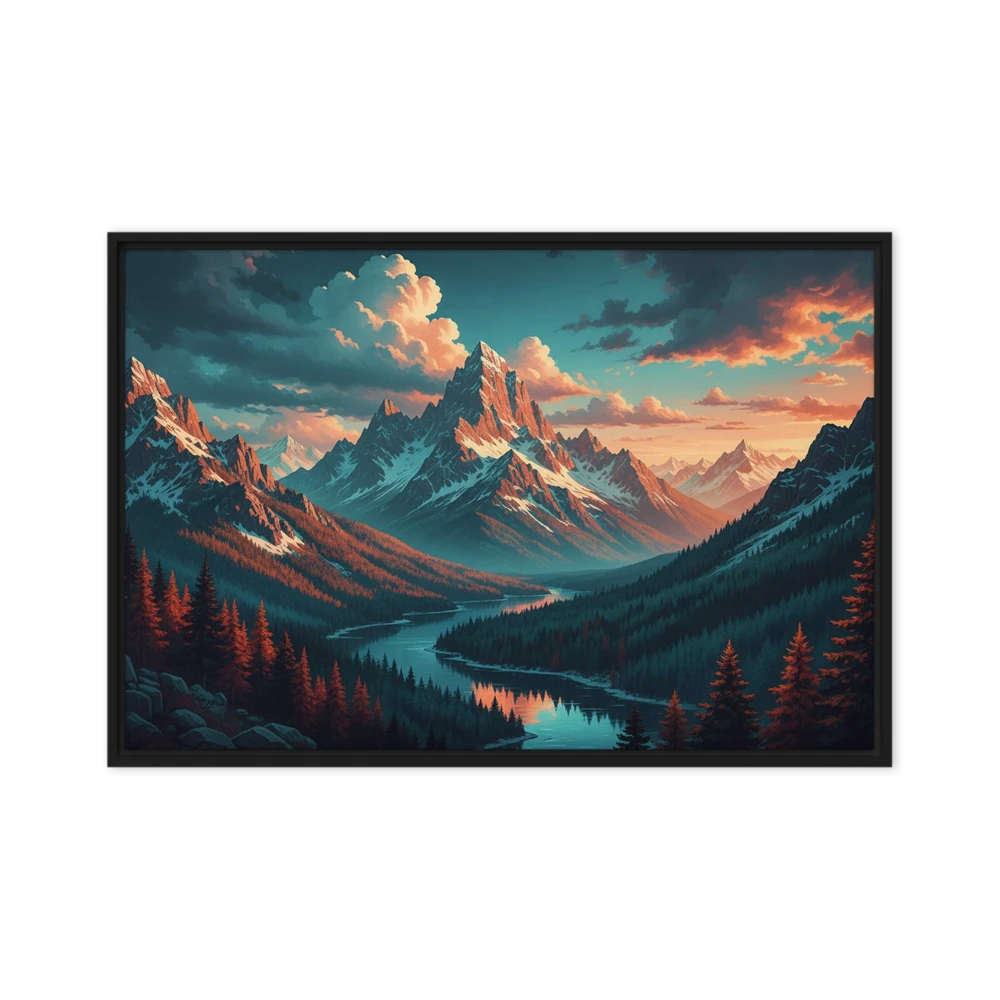 Alpine River Serenity | Art Print