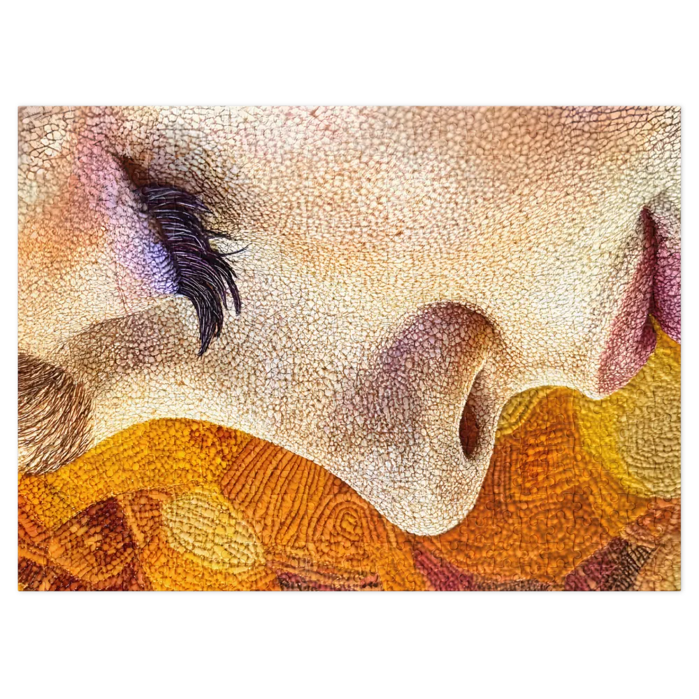 Pointillist Woman's Profile Portrait | Jigsaw Puzzle (252/520 pieces)