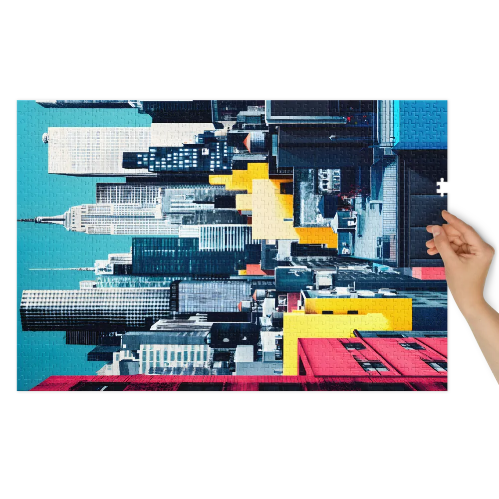 Color Block New York Skyline | Jigsaw Puzzles