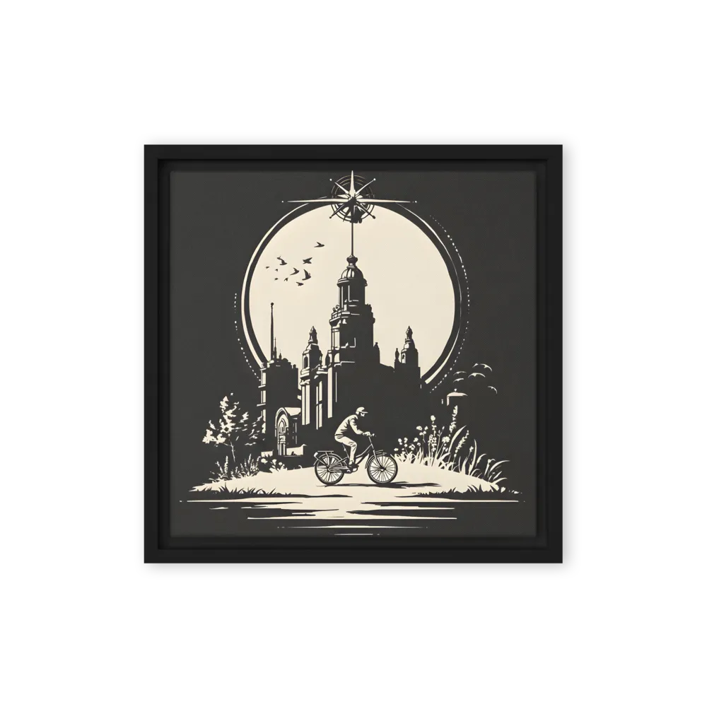Urban Journey Silhouette 
 Canvas | 8″x 8″