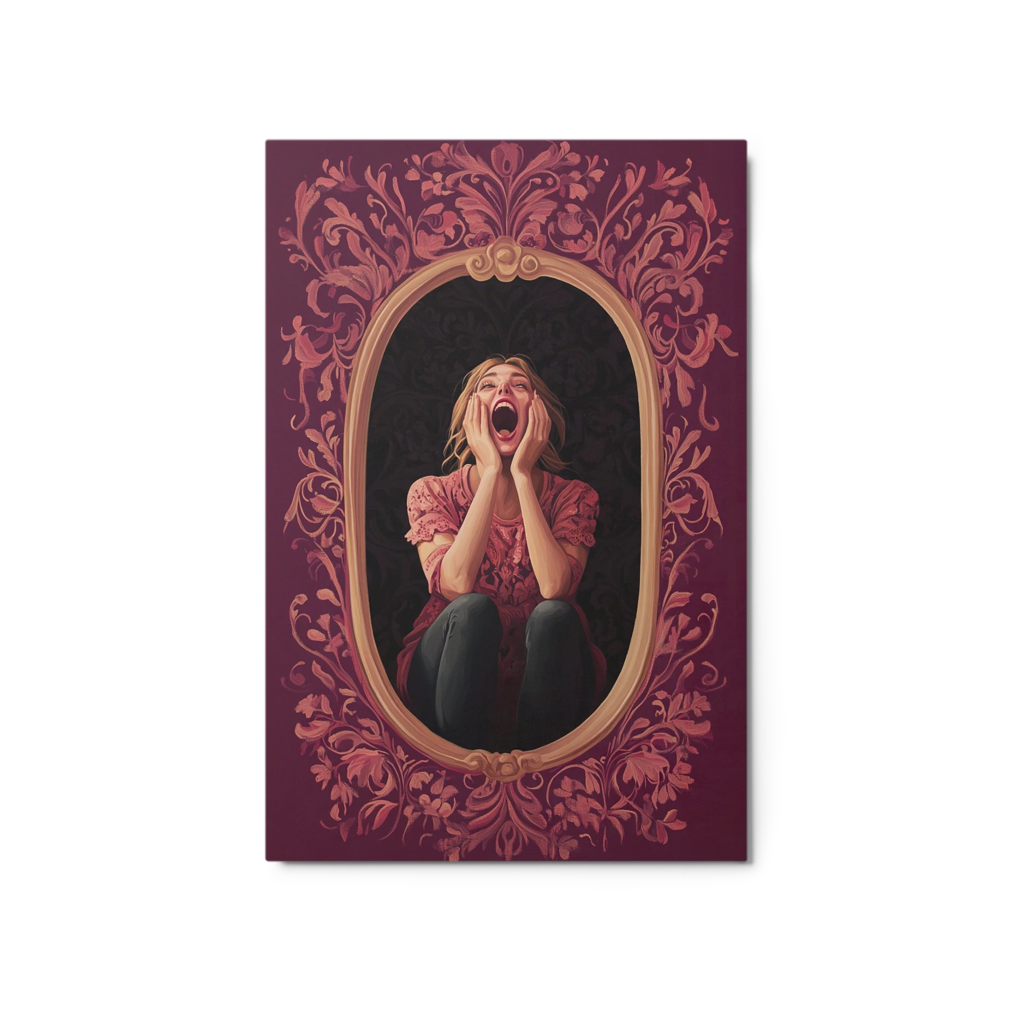 Surreal Screaming Woman Portrait
