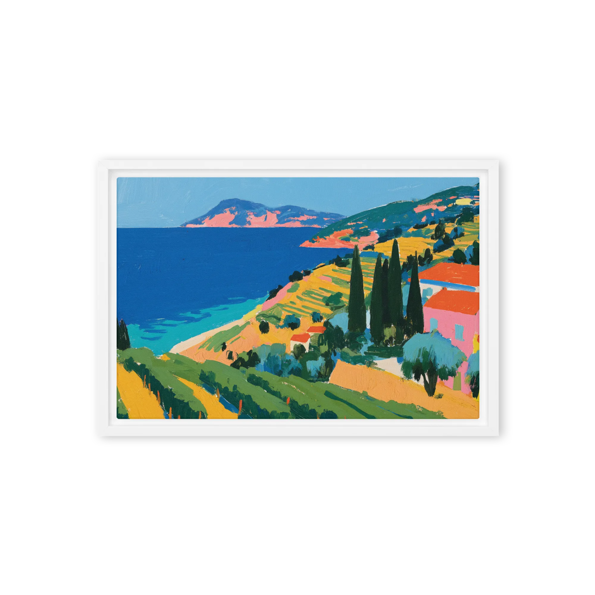 Sunlit Coastal Vineyard