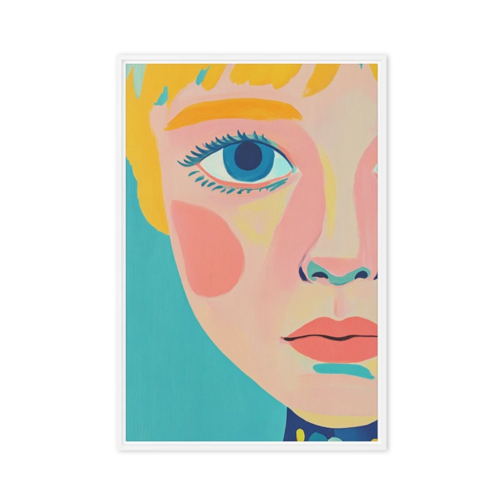 Stylized Portrait with Blue Eyes