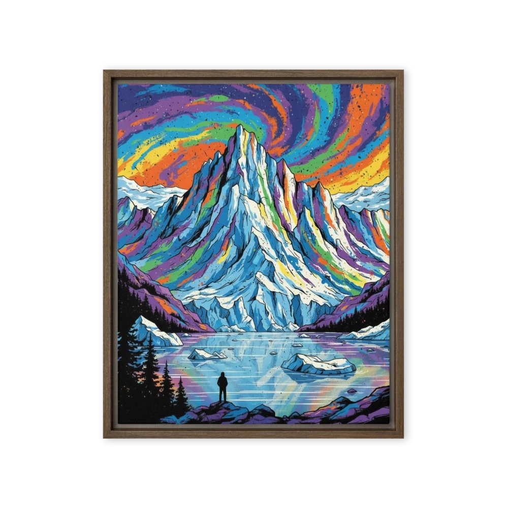 Psychedelic Mountain Aurora