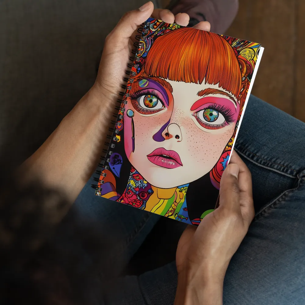 Psychedelic Dream Portrait 
 Spiral Notebook | 140 pages