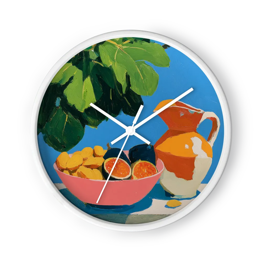 Figs and Terracotta Jug | Wall Clock