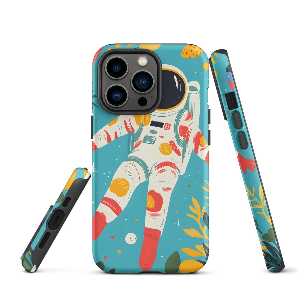 Astronaut Floating in Space Illustration | Phone Case