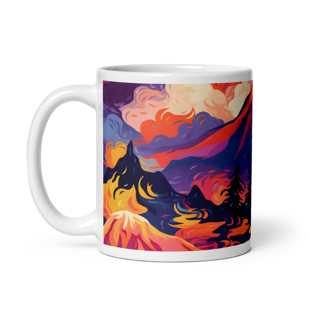 Vibrant Volcanic Fantasy 
 Mug with Black inside | 15 oz