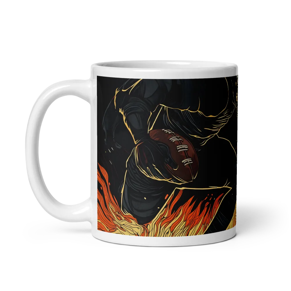 Fiery Football Run 
 Mug | 11 oz