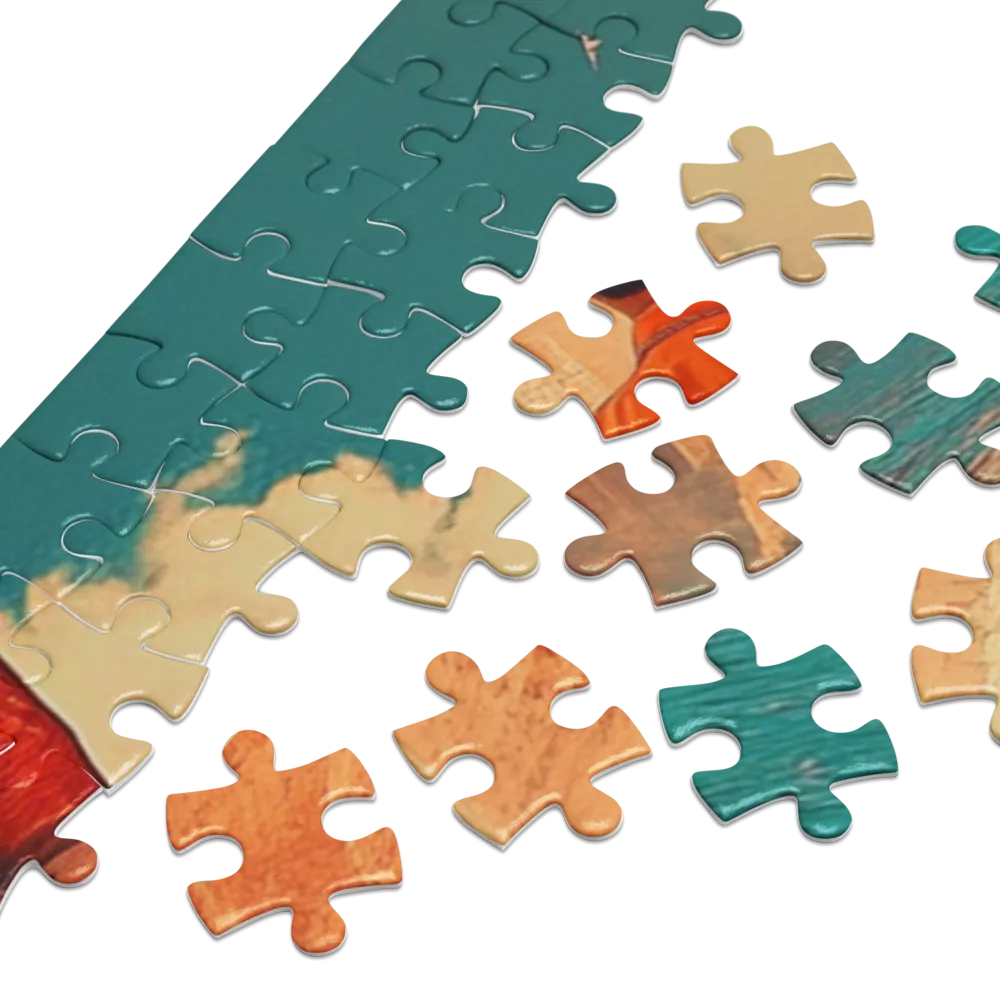 The Orange Shore 
 Jigsaw Puzzle in Tin Box