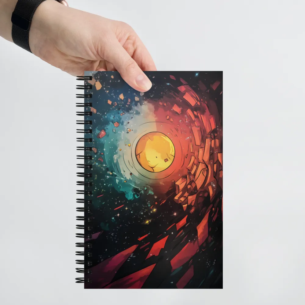Cosmic Swirl: Planetary Collision 
 Spiral Notebook | 140 pages