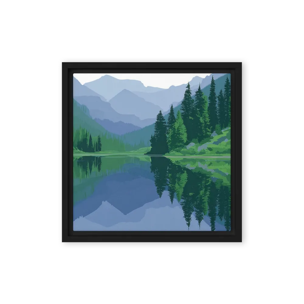Silent Reflection 
 Poster with White Frame | 14″x 14″