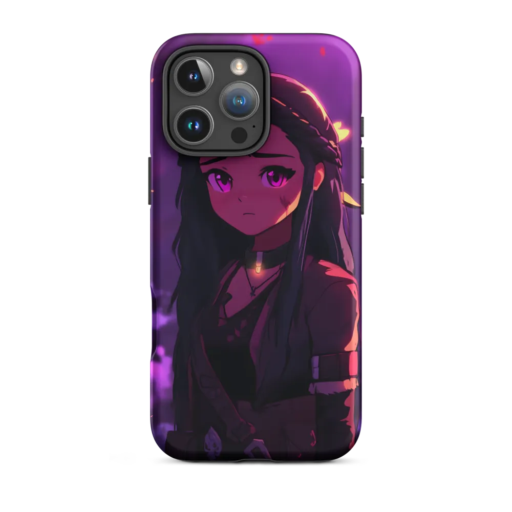 Melancholic Girl in Purple Forest | Phone Case