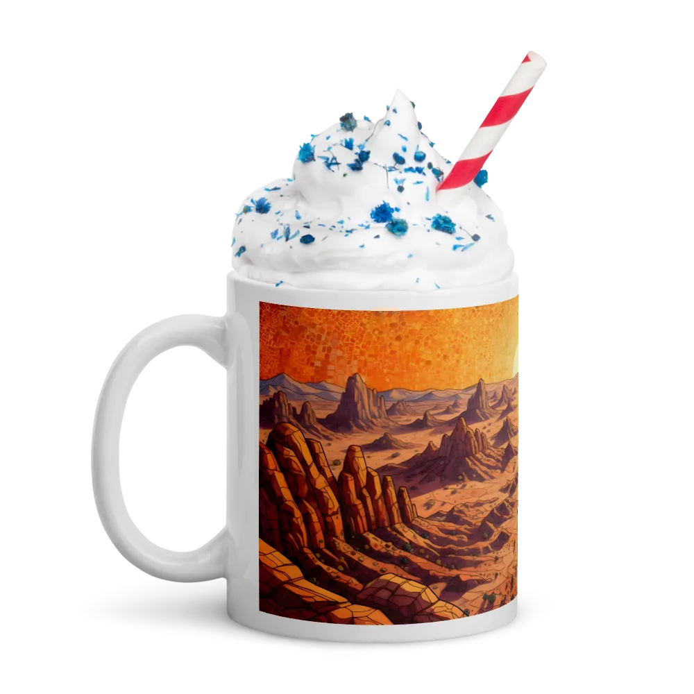 Sunset Over the Badlands 
 Mug with Red inside | 15 oz